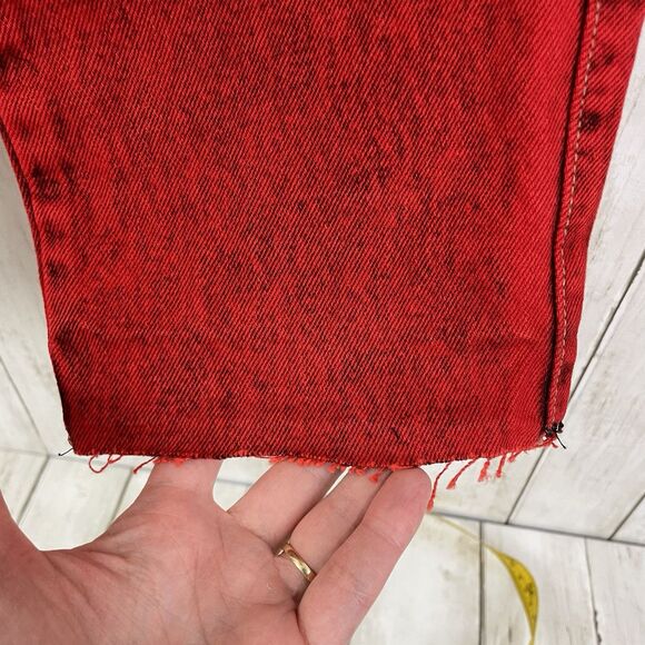 Vintage Women's Jeans Sz 9/10 Calvin Klein Red Stone Acid Washed Denim R… - Picture 5 of 14